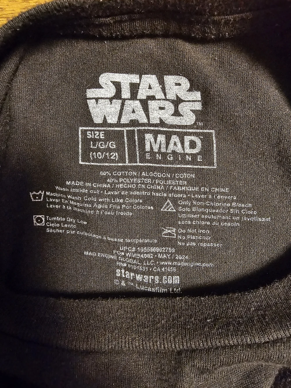 MAD Engine Star Wars Black Logo Interior Label Tee